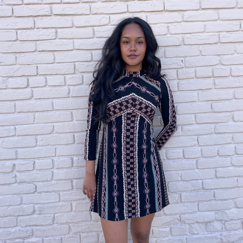 Free people hippie long sleeve dress